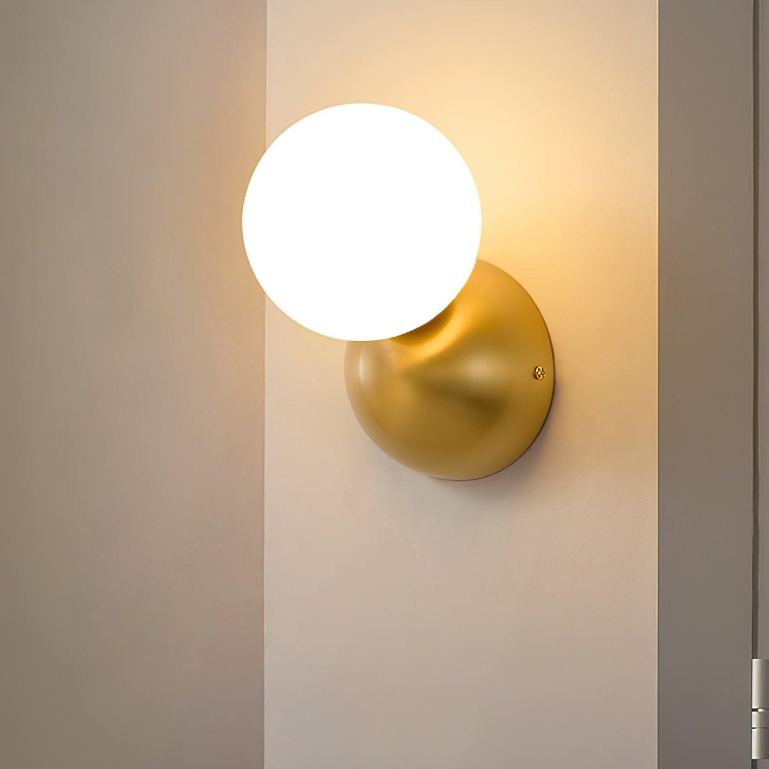 Single Globe Wall Light, Hardwired Wall Sconce, detail 3