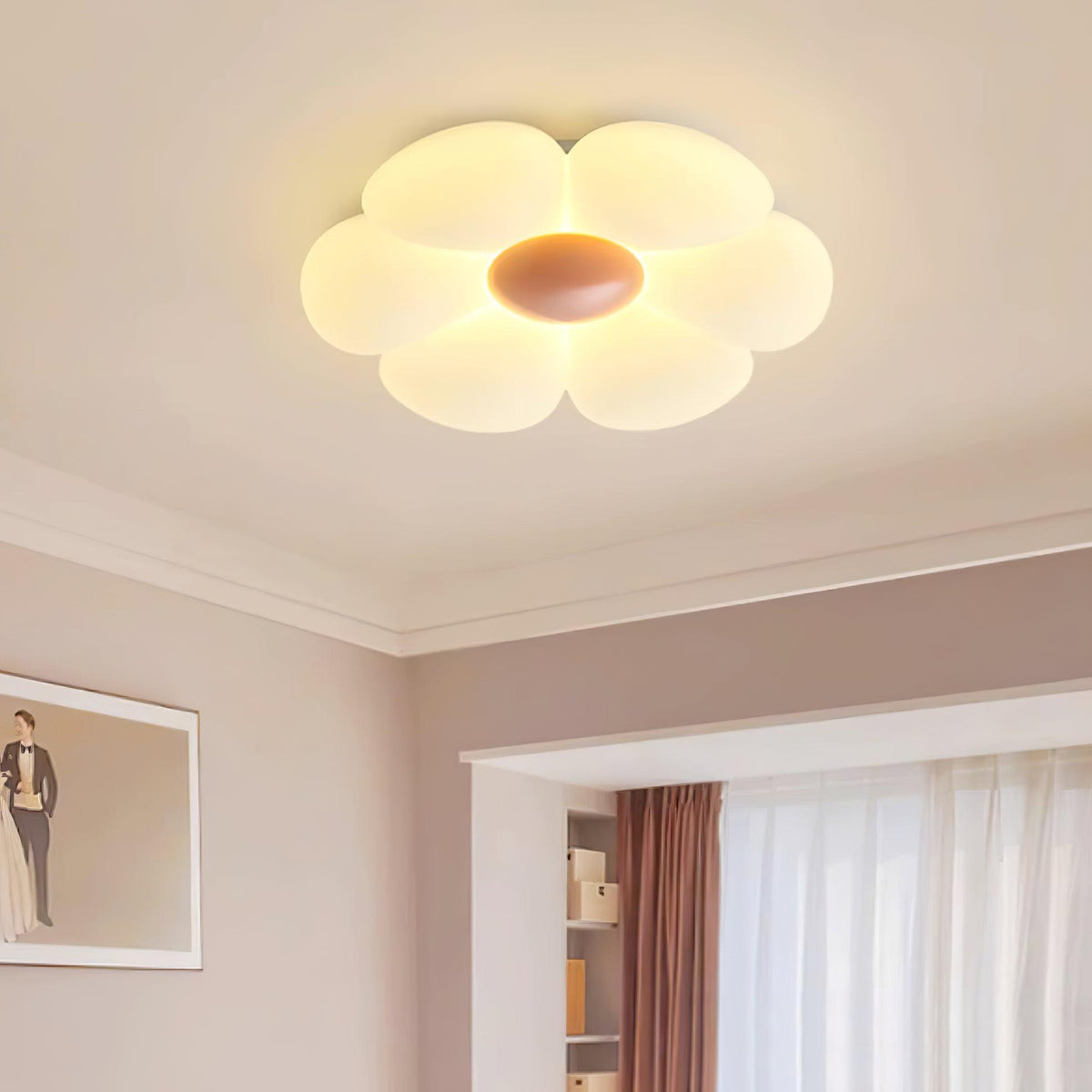 Six-leaf Flower Kids Room Overhead light Ceiling Lamp detail view 7