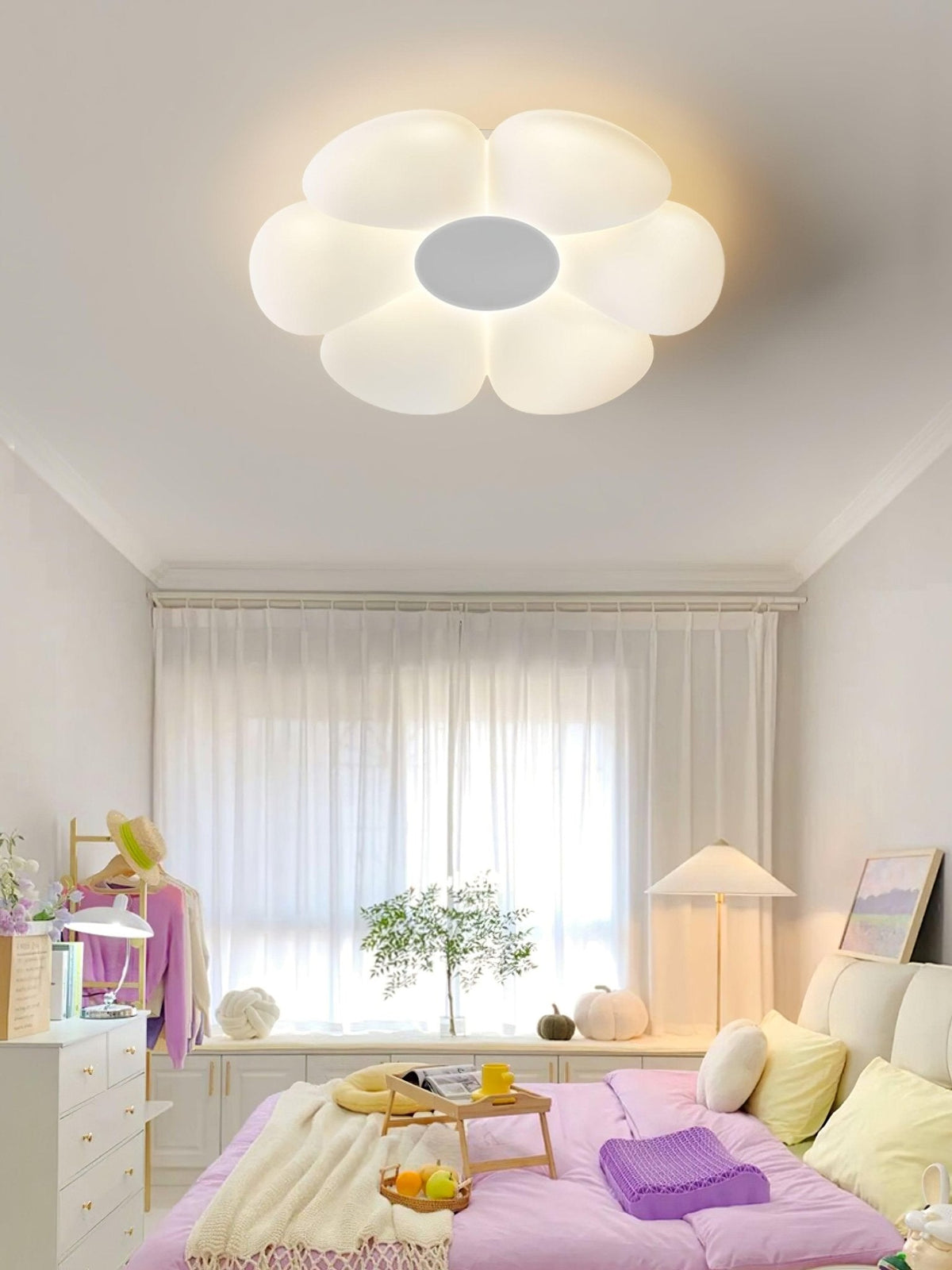 Six-leaf Flower Kids Room Overhead light Ceiling Lamp detail view 12