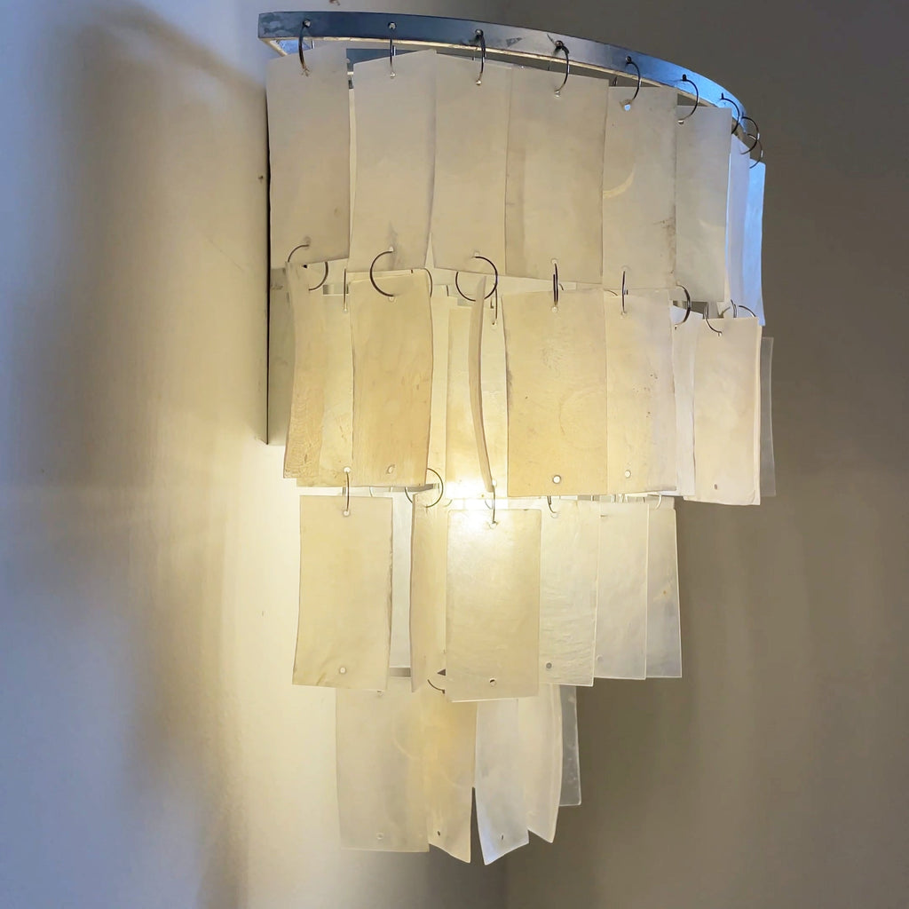 Skye Shell Tiered Wall Light, Hardwired Wall Sconce, detail 25