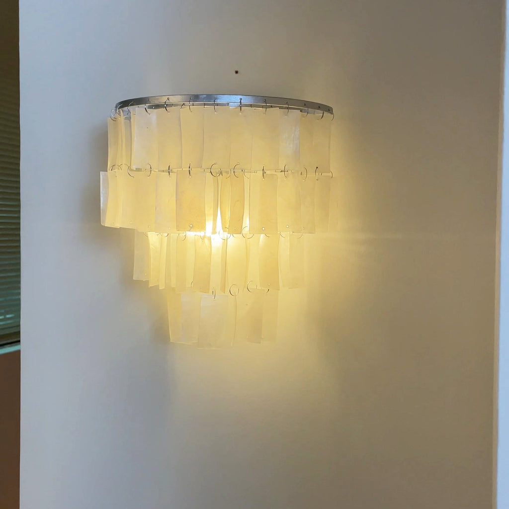 Skye Shell Tiered Wall Light, Hardwired Wall Sconce, detail 18