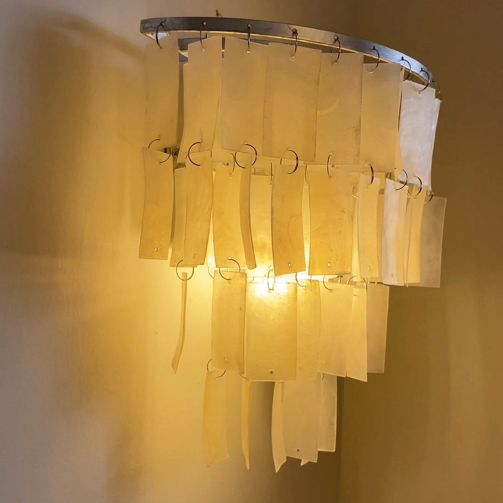 Skye Shell Tiered Wall Light, Hardwired Wall Sconce, detail 27