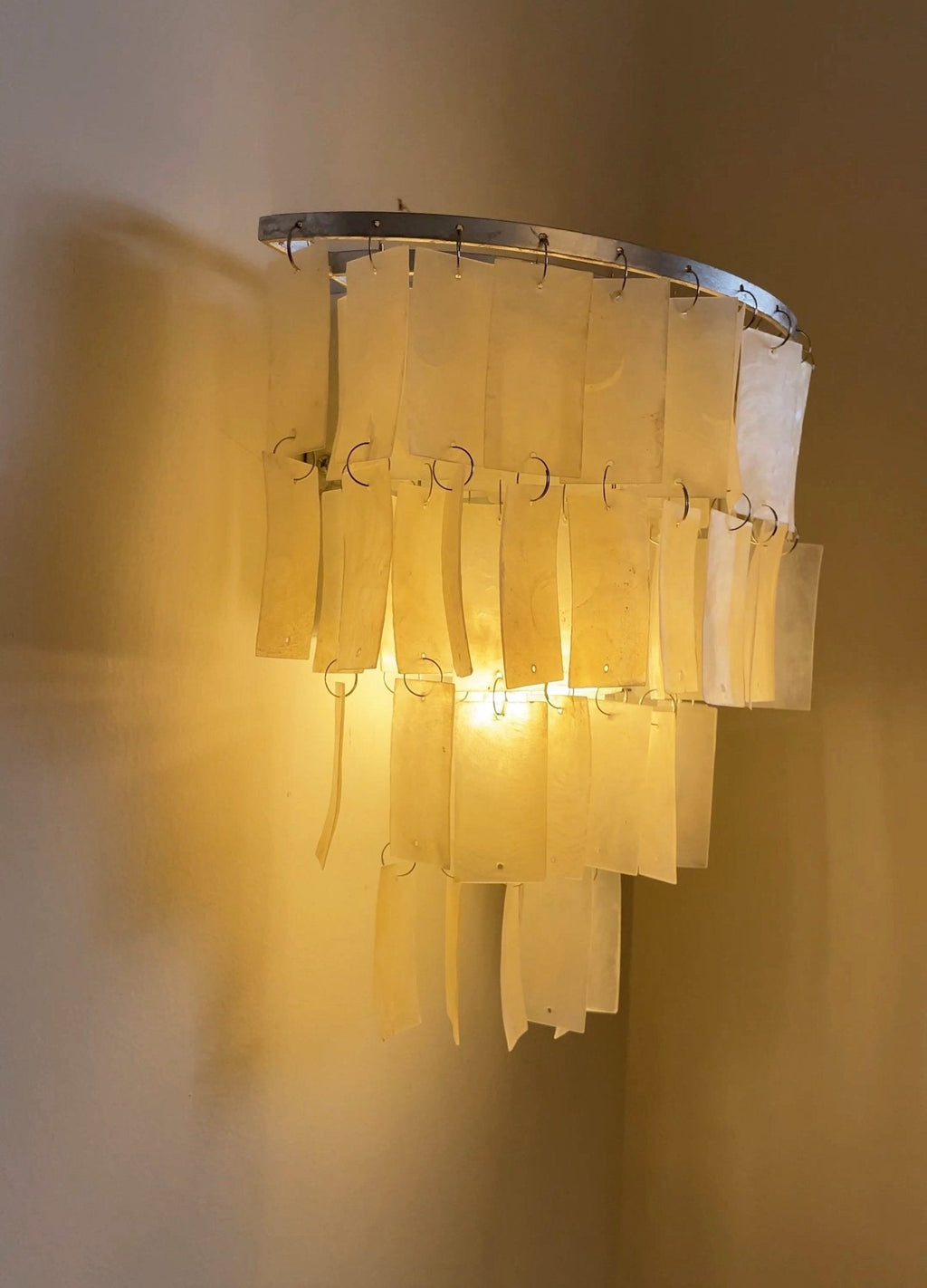 Skye Shell Tiered Wall Light, Hardwired Wall Sconce, detail 6