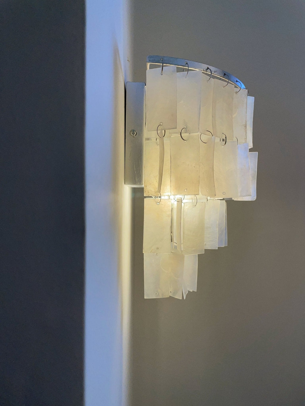 Skye Shell Tiered Wall Light, Hardwired Wall Sconce, detail 4