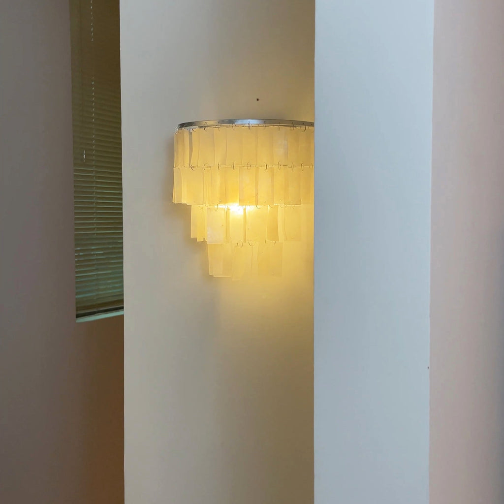 Skye Shell Tiered Wall Light, Hardwired Wall Sconce, detail 22