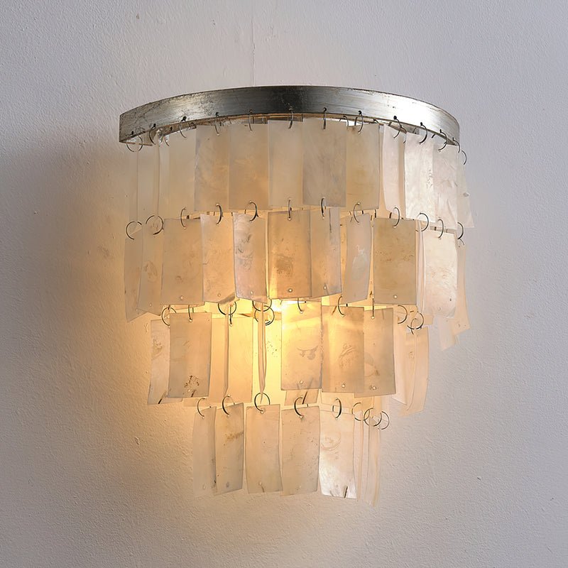 Skye Shell Tiered Wall Light, Hardwired Wall Sconce, detail 28