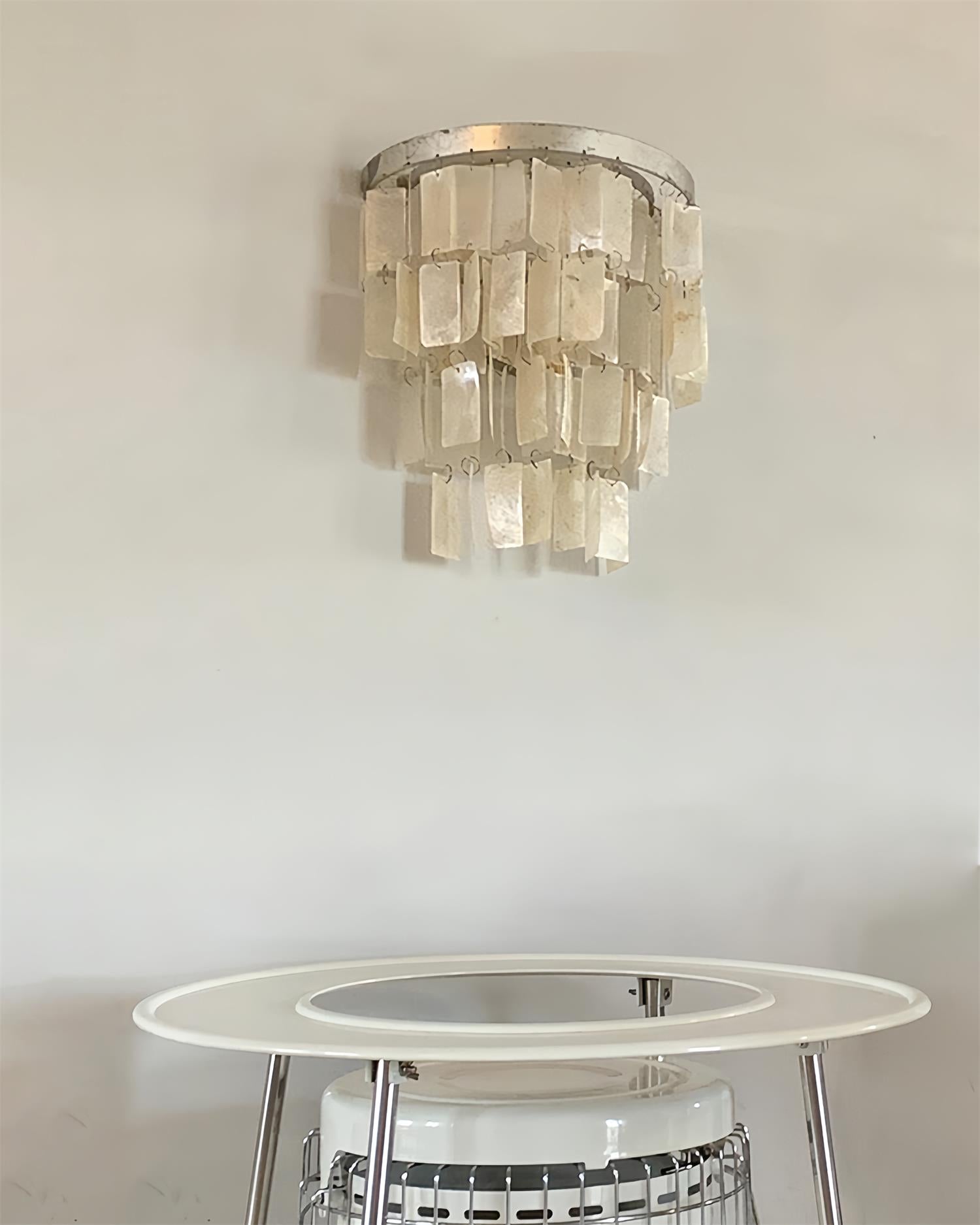 Skye Shell Tiered Wall Light, Hardwired Wall Sconce, detail 32