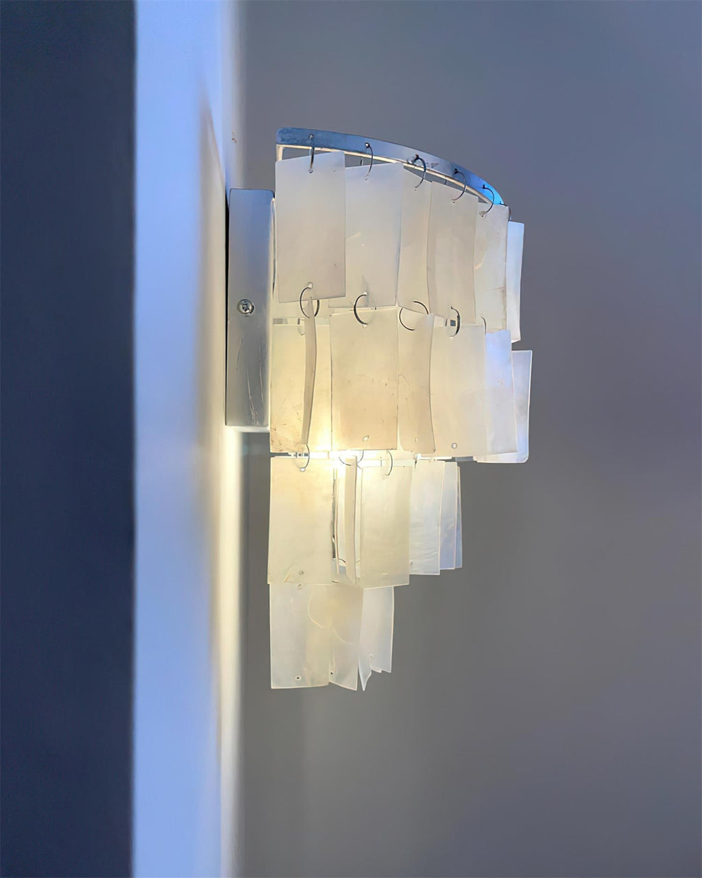 Skye Shell Tiered Wall Light, Hardwired Wall Sconce, detail 34