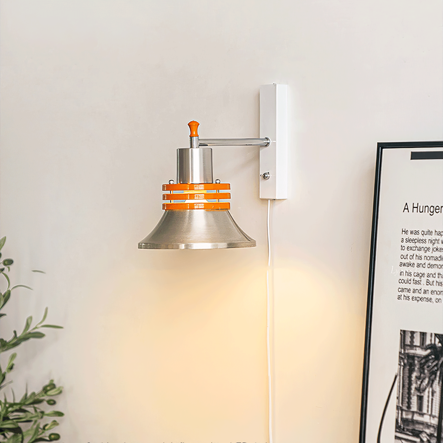 Sleekform Static Wall Light, Hardwired Wall Sconce, detail 2
