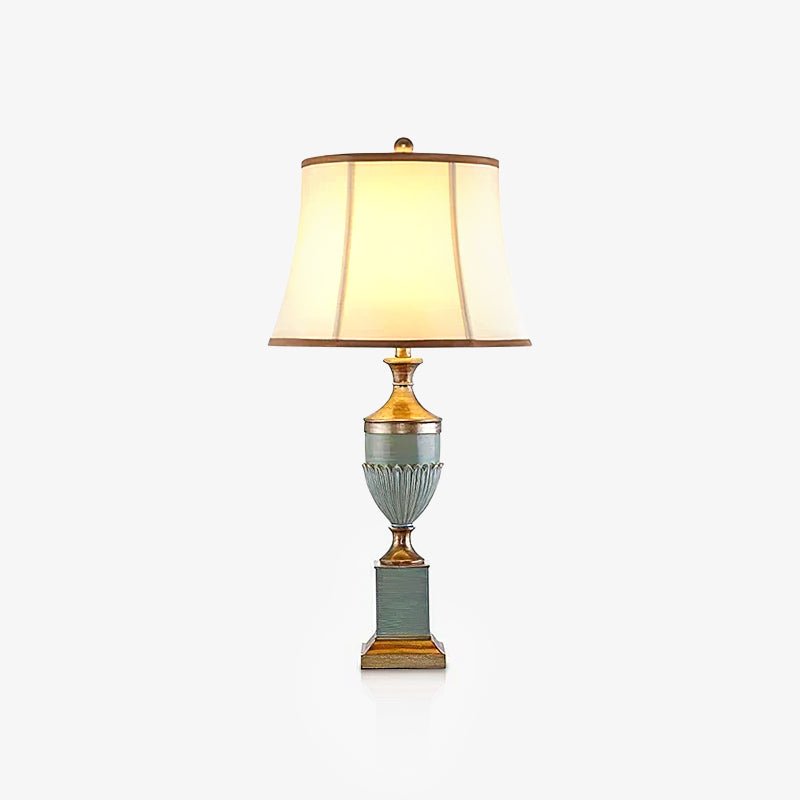 Smafan Table Light, Bedside Table Lamp, Resin, Φ 14.1″ x H 28.7″