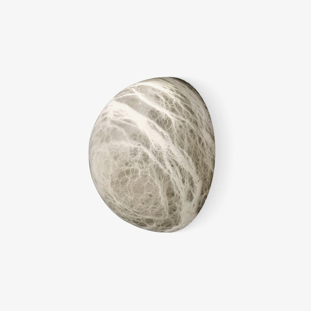 Snowflake Alabaster Wall Light Wall Light, Hardwired Wall Sconce, Metal, Φ 5.9″ x H 5.9″