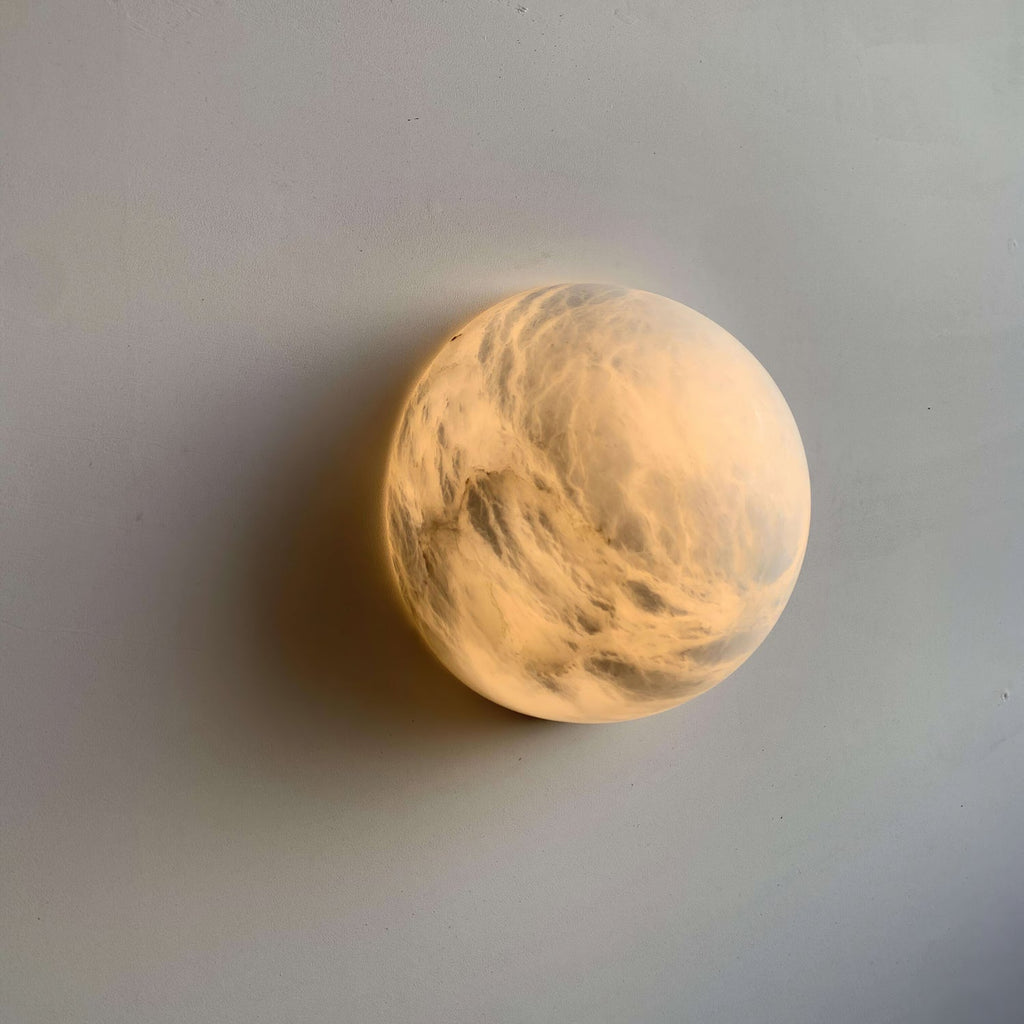 Snowflake Alabaster Wall Light Wall Light, Hardwired Wall Sconce, detail 3