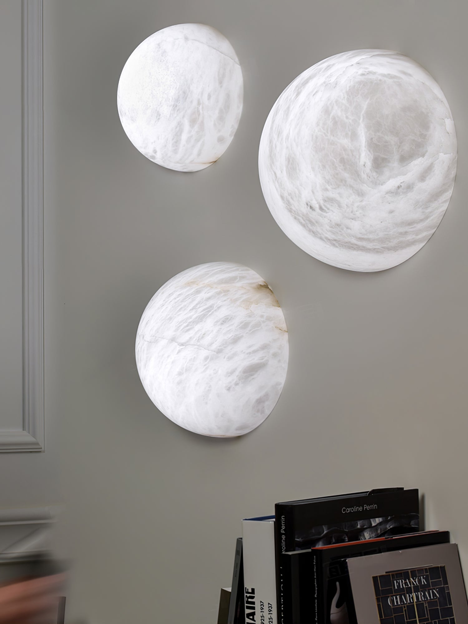Snowflake Alabaster Wall Light Wall Light, Hardwired Wall Sconce, detail 15
