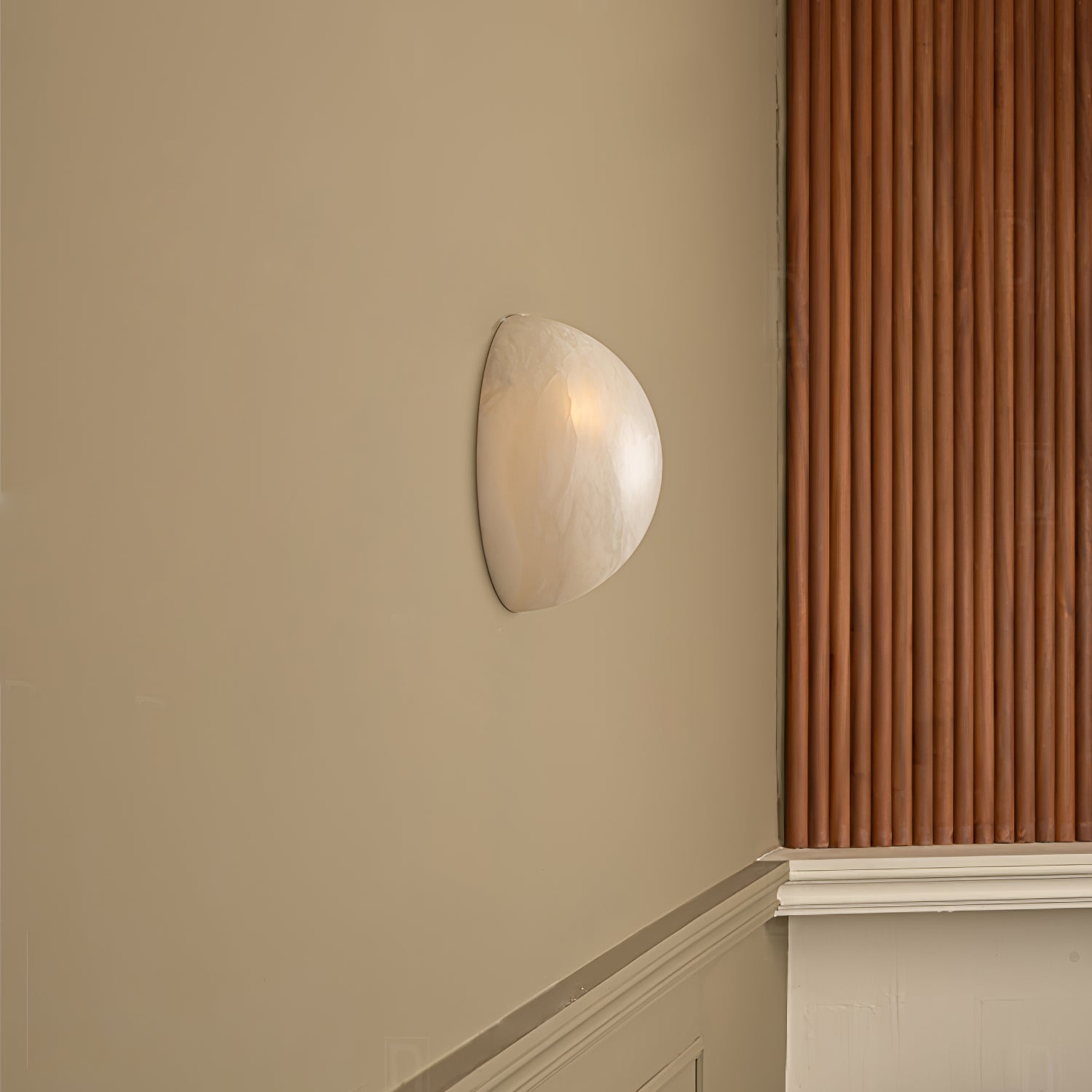 Snowflake Alabaster Wall Light Wall Light, Hardwired Wall Sconce, detail 7