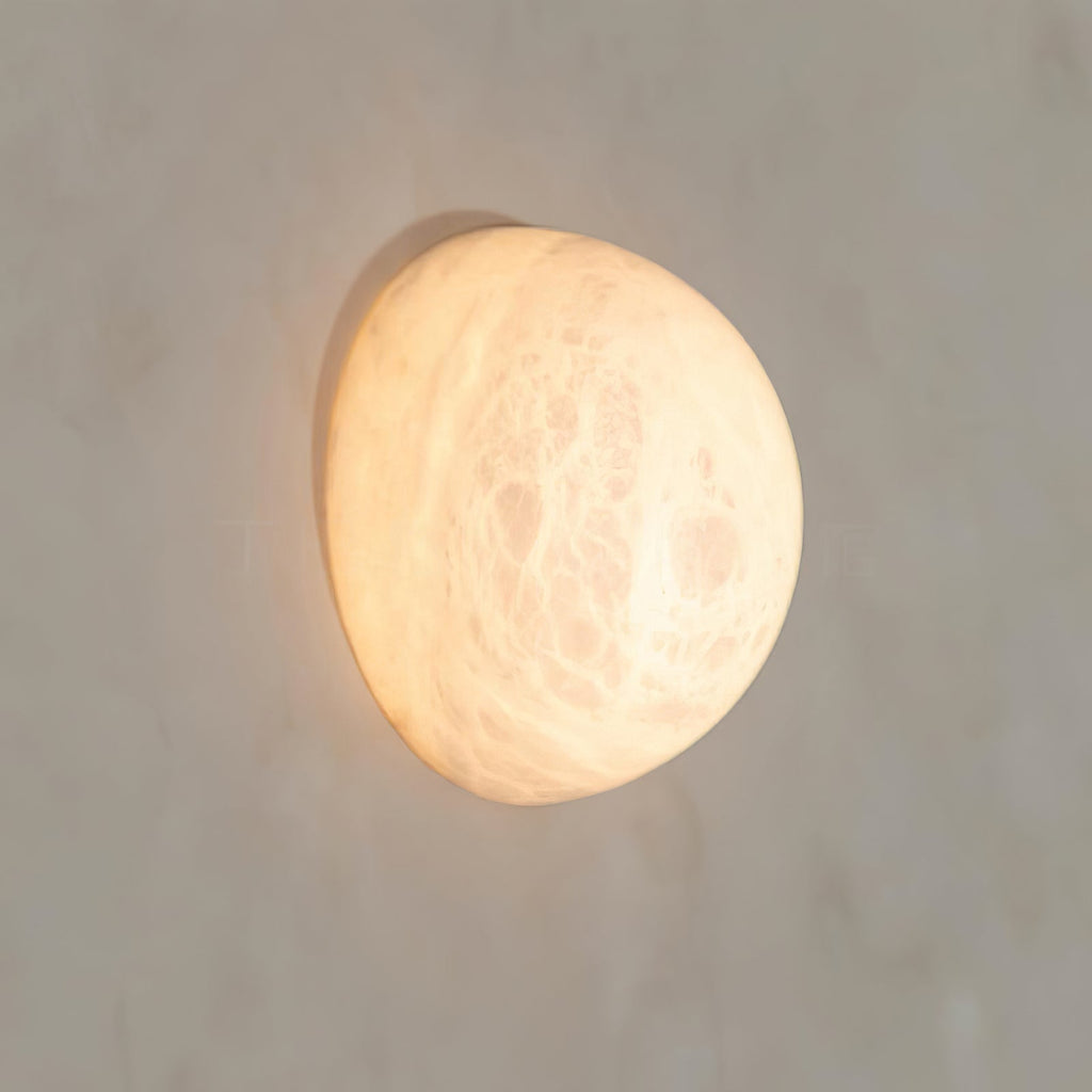 Snowflake Alabaster Wall Light Wall Light, Hardwired Wall Sconce, detail 4