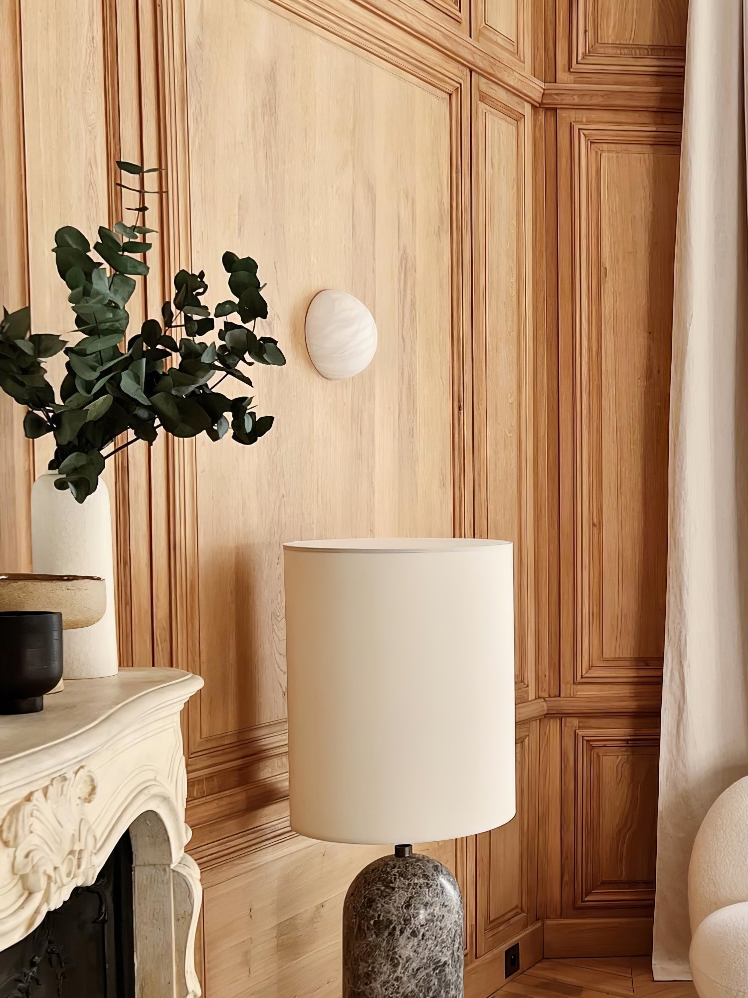 Snowflake Alabaster Wall Light Wall Light, Hardwired Wall Sconce, detail 12