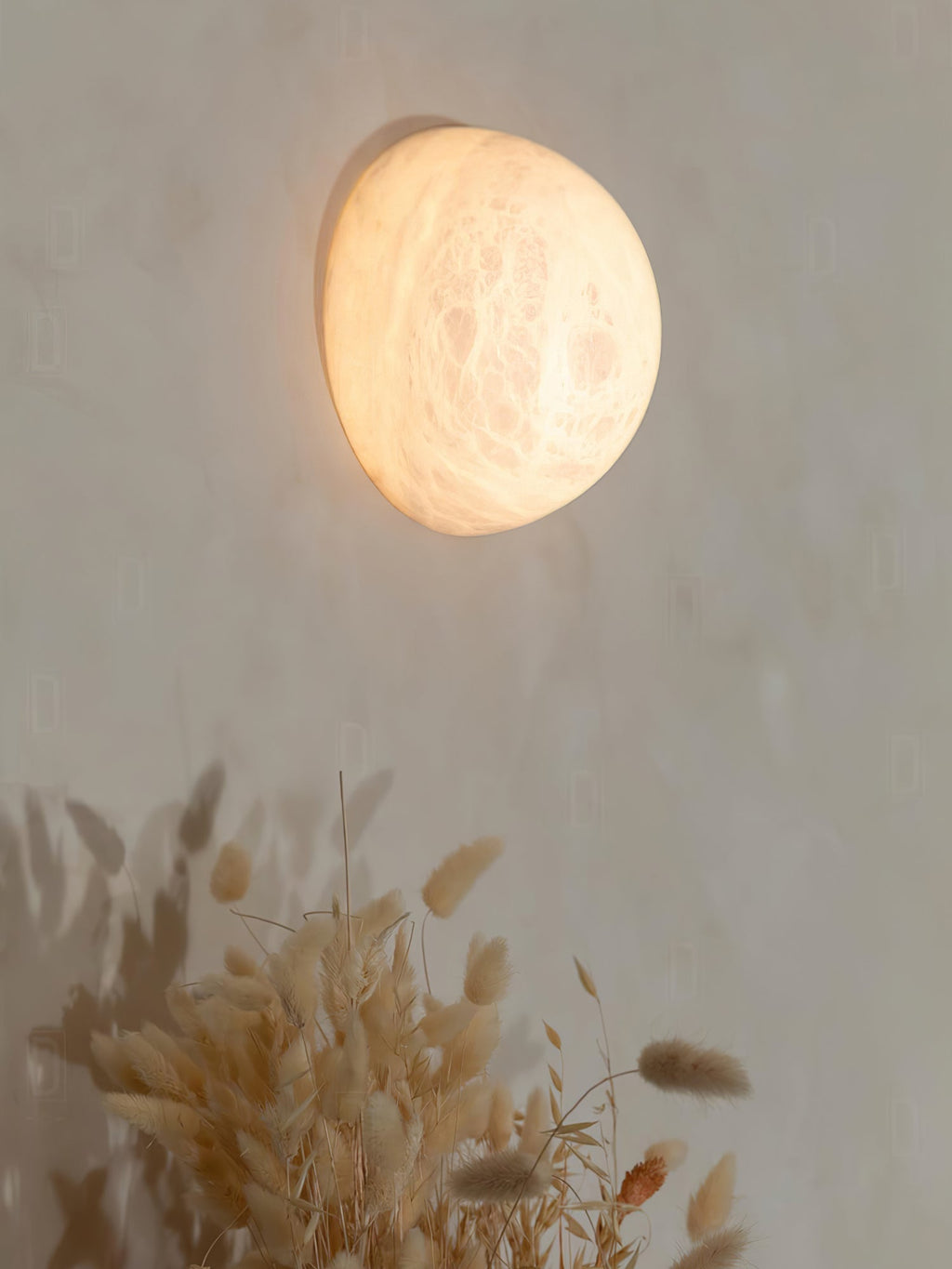 Snowflake Alabaster Wall Light Wall Light, Hardwired Wall Sconce, detail 5