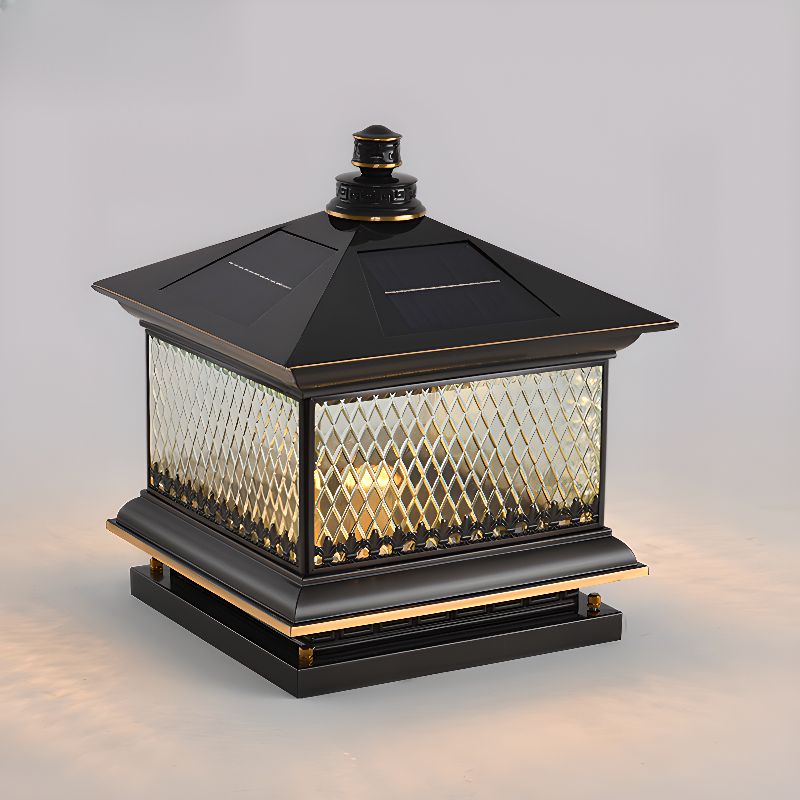 Diamond Solar Post Exterior Light, Outdoor Wall Light, detail 6