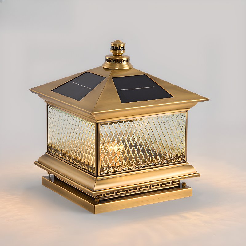 Diamond Solar Post Exterior Light, Outdoor Wall Light, detail 7