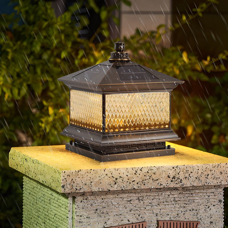 Diamond Solar Post Exterior Light, Outdoor Wall Light, detail 8