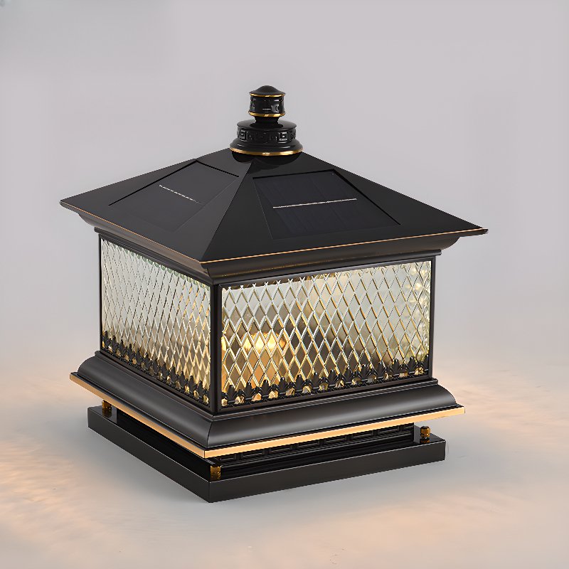 Diamond Solar Post Exterior Light, Outdoor Wall Light, detail 13