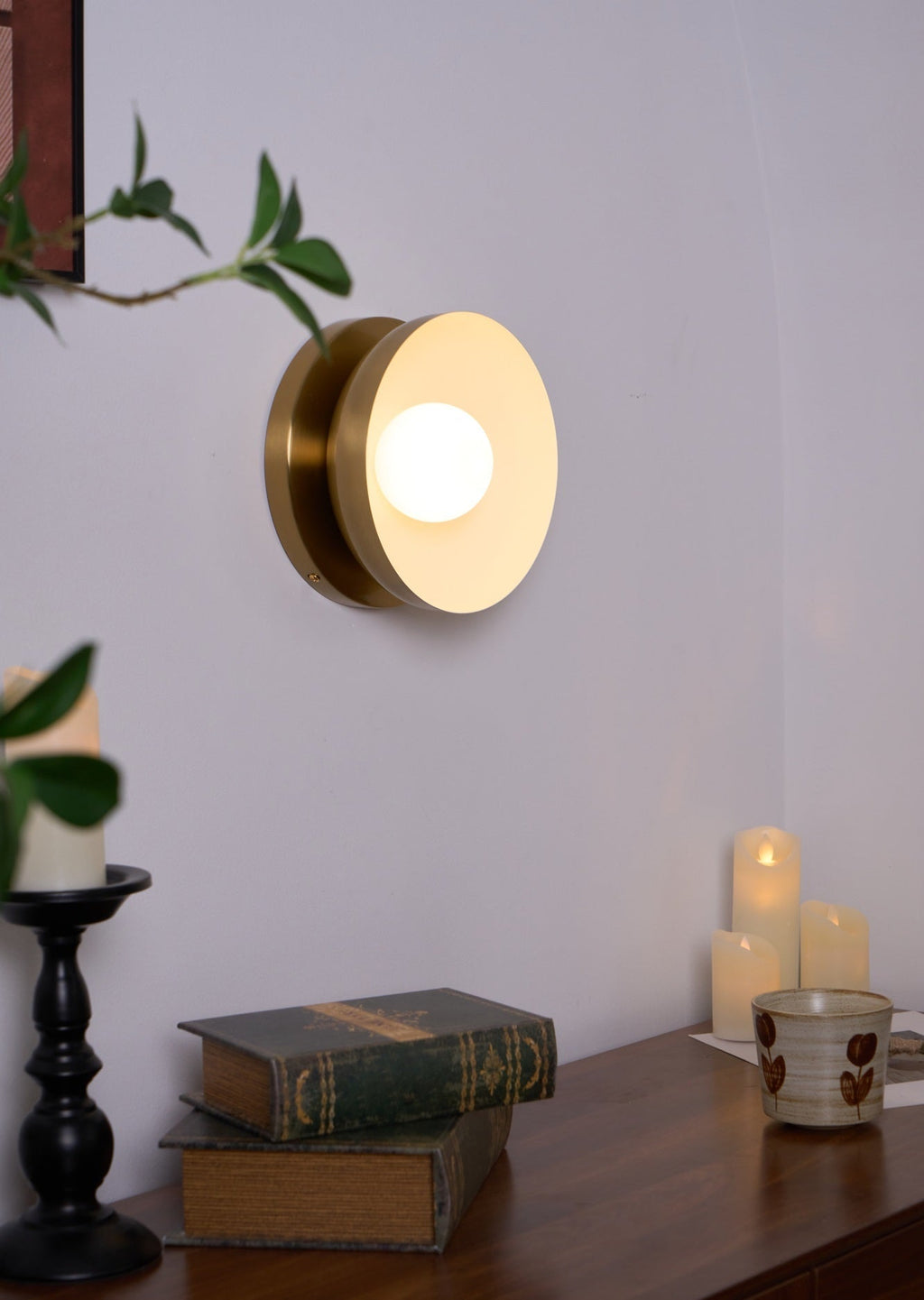 Solar Eclipse Wall Light, Hardwired Wall Sconce, detail 9