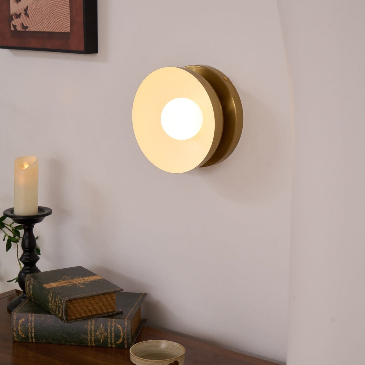 Solar Eclipse Wall Light, Hardwired Wall Sconce, detail 12