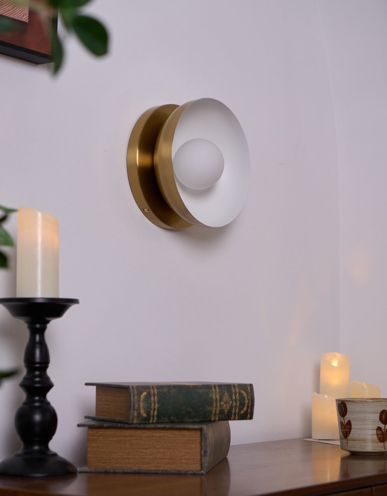 Solar Eclipse Wall Light, Hardwired Wall Sconce, detail 4
