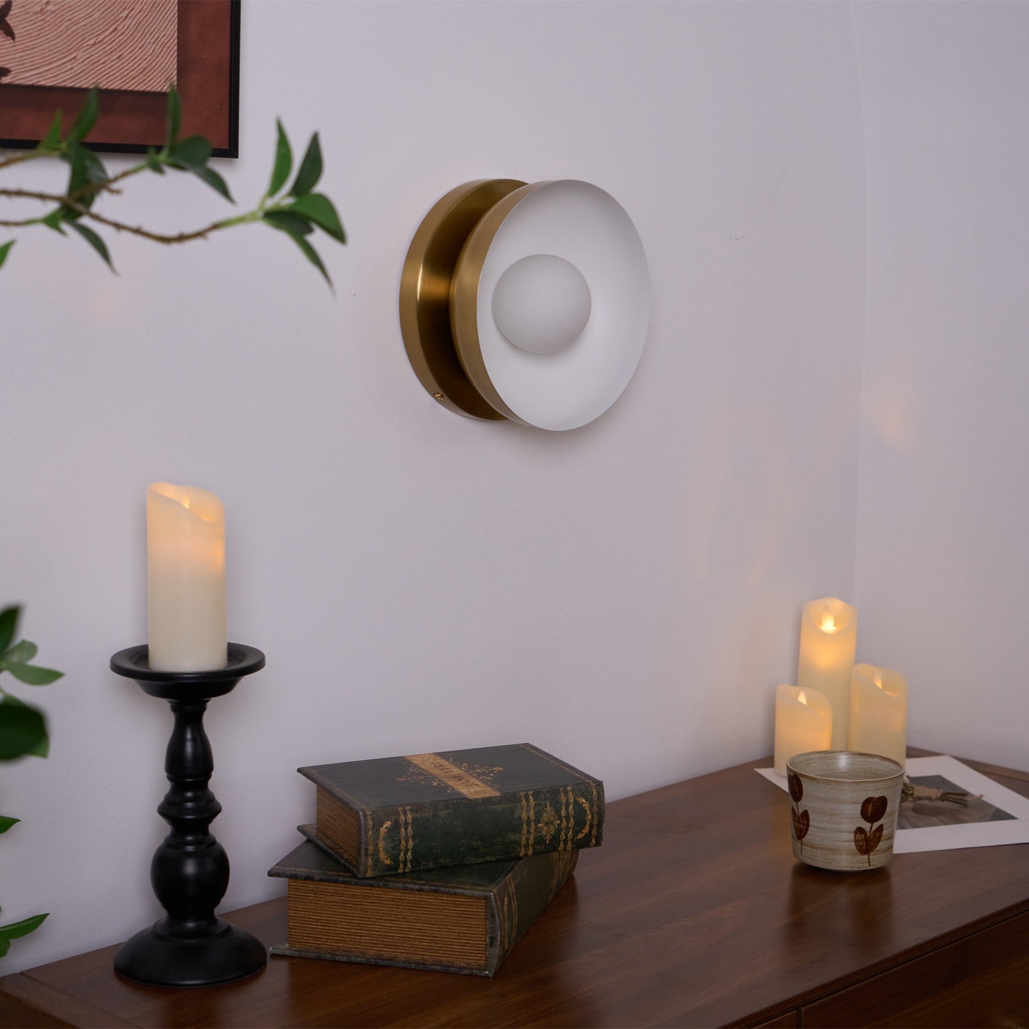 Solar Eclipse Wall Light, Hardwired Wall Sconce, detail 5