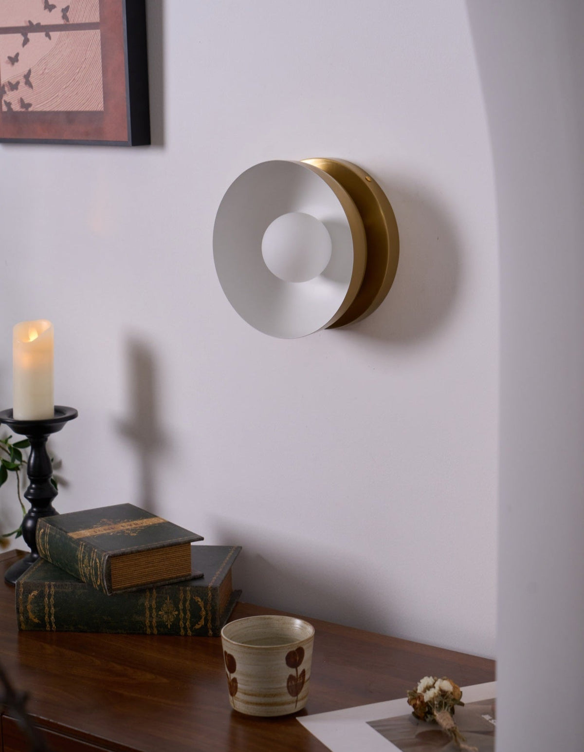 Solar Eclipse Wall Light, Hardwired Wall Sconce, detail 6