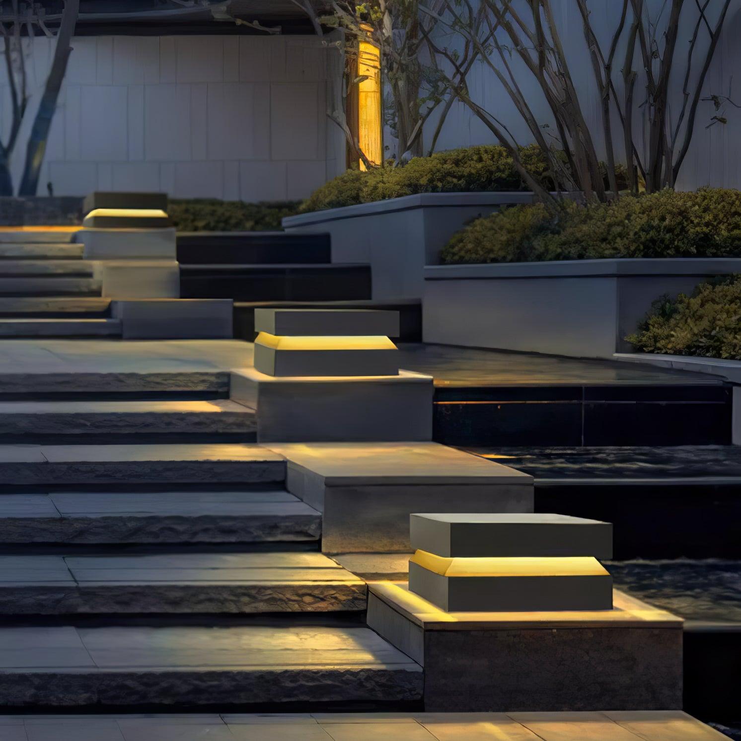 Metal Solaris Square Post Light, Outdoor Wall Light, detail 4