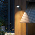 Exterior Black LED Solar Wall Fixtures, Outdoor Wall Light, 9.3"
