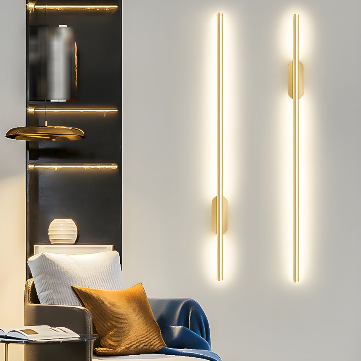 Seraphina Linear Lamp bracket Wall Light, Hardwired Wall Sconce, detail 2