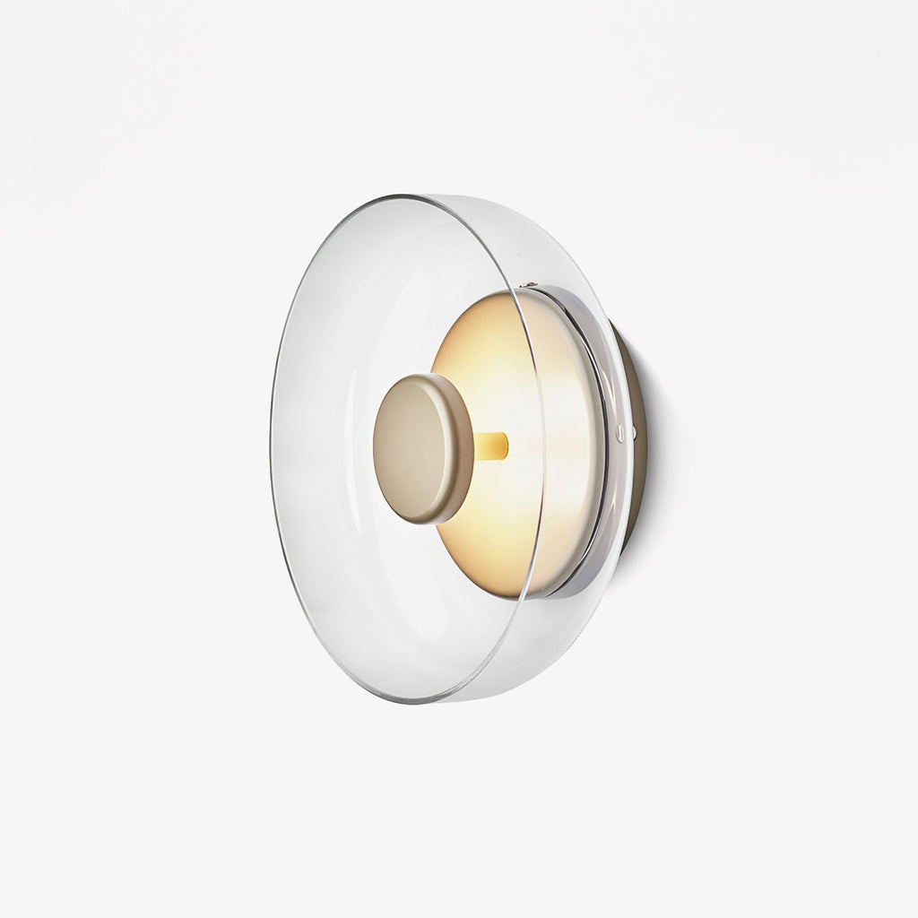 Solara Wall Light, Hardwired Wall Sconce, Brass, ∅ 3.9″ x H 9″