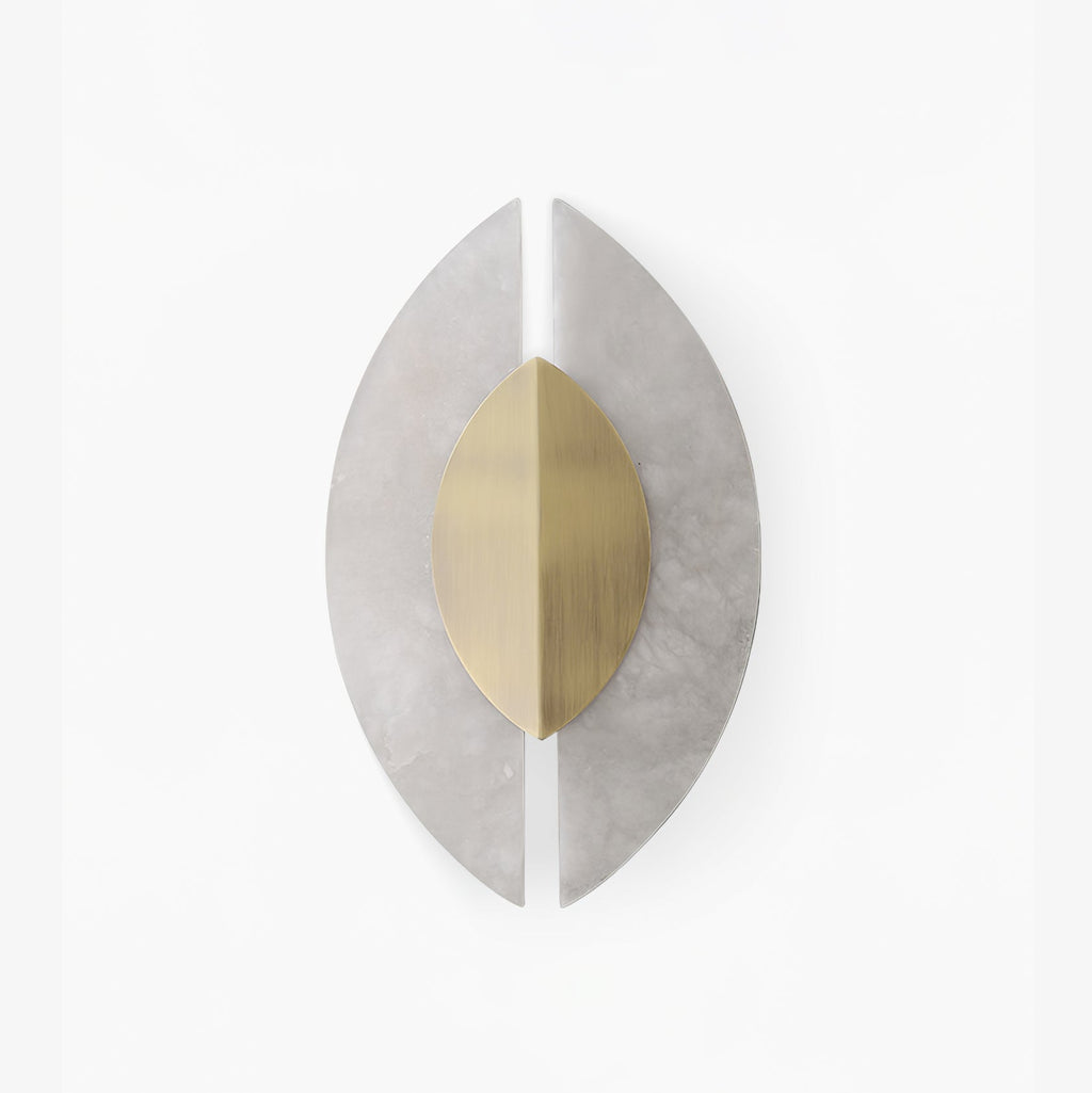 Solari Alabaster Leaf Wall Light, Hardwired Wall Sconce, detail 19