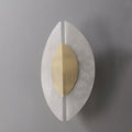 Solari Alabaster Leaf Wall Light, Hardwired Wall Sconce, Metal, 4 heads Dia 26cm x H 42cm