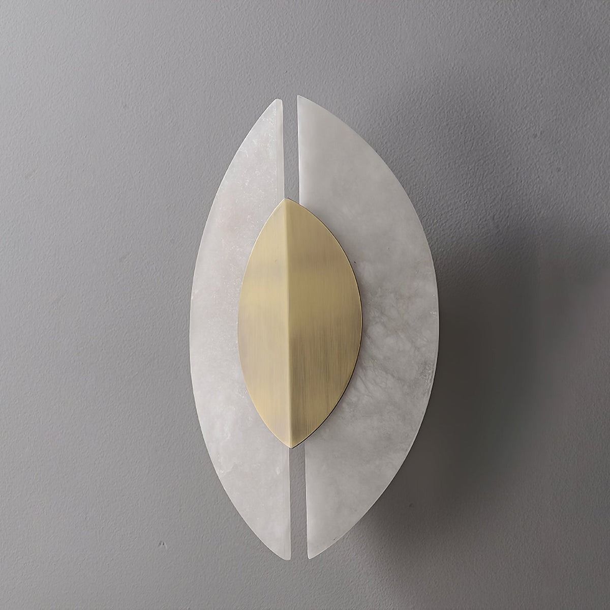 Solari Alabaster Leaf Wall Light, Hardwired Wall Sconce, Metal, 4 heads Dia 26cm x H 42cm