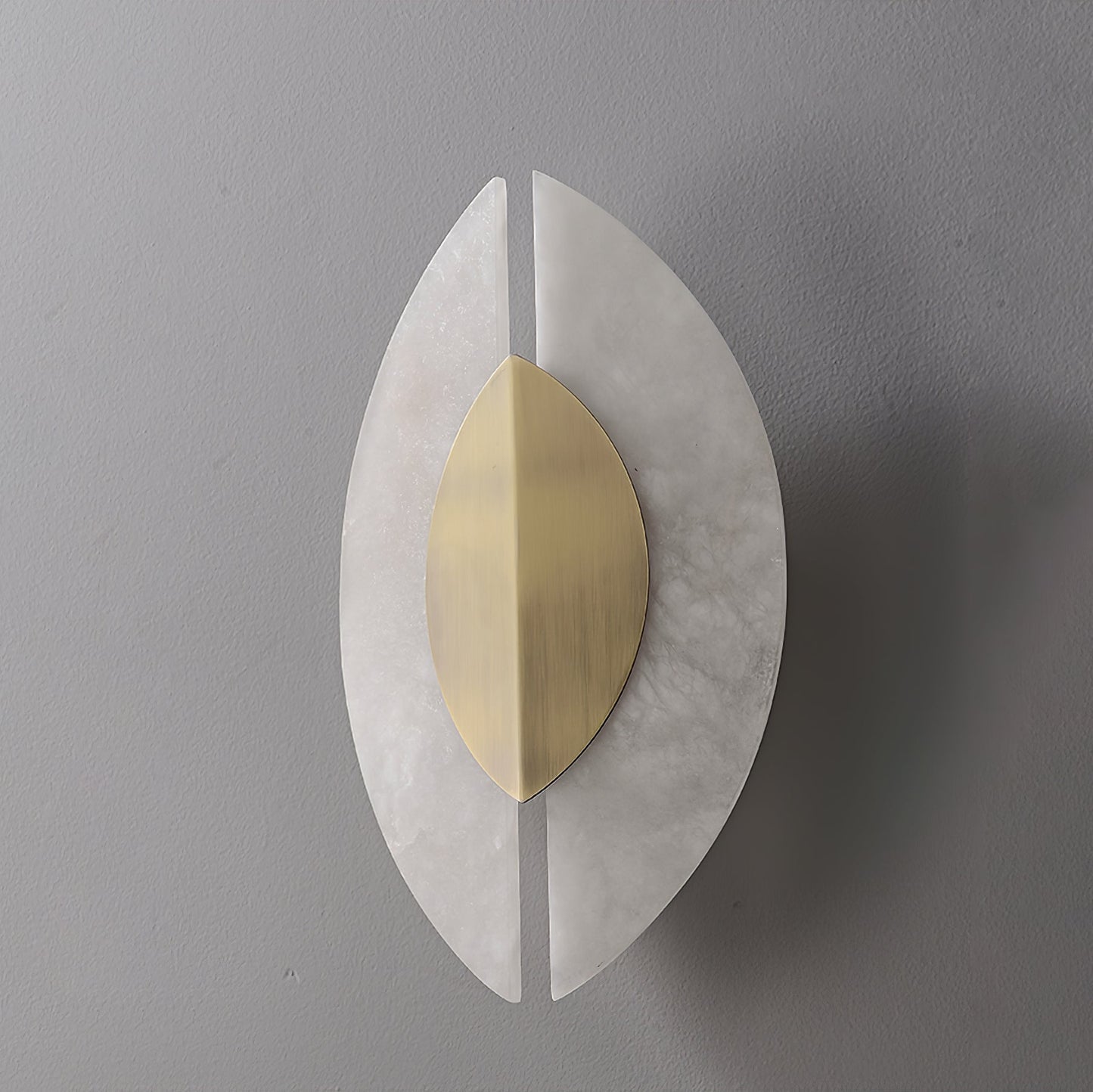 Solari Alabaster Leaf Wall Light, Hardwired Wall Sconce, Metal, 4 heads Dia 26cm x H 42cm