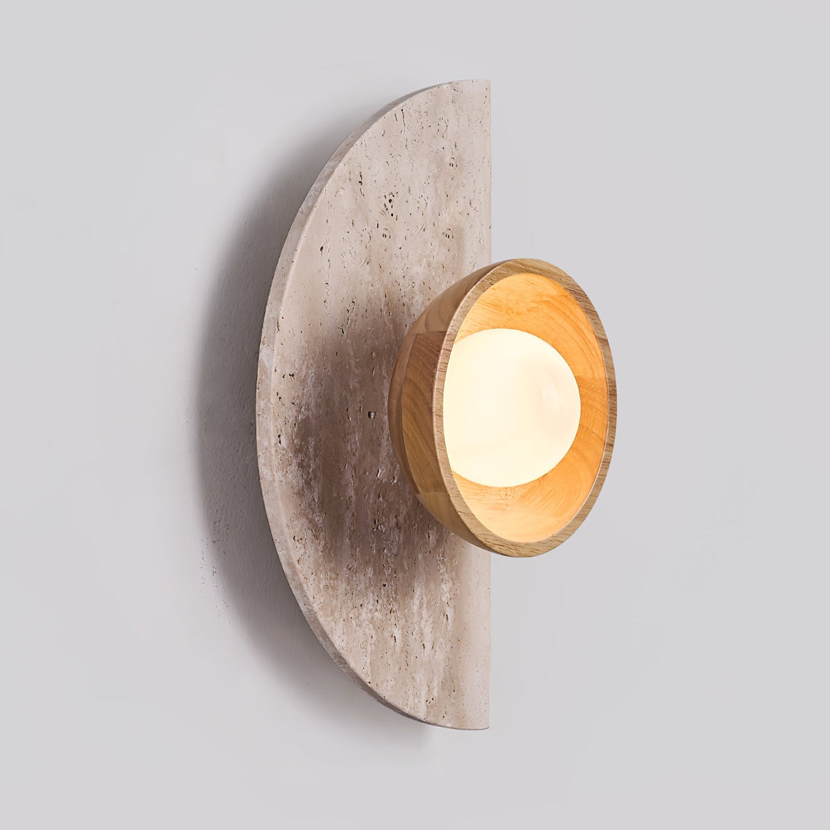 Soleners Travertine Wall Light, Hardwired Wall Sconce, detail 8