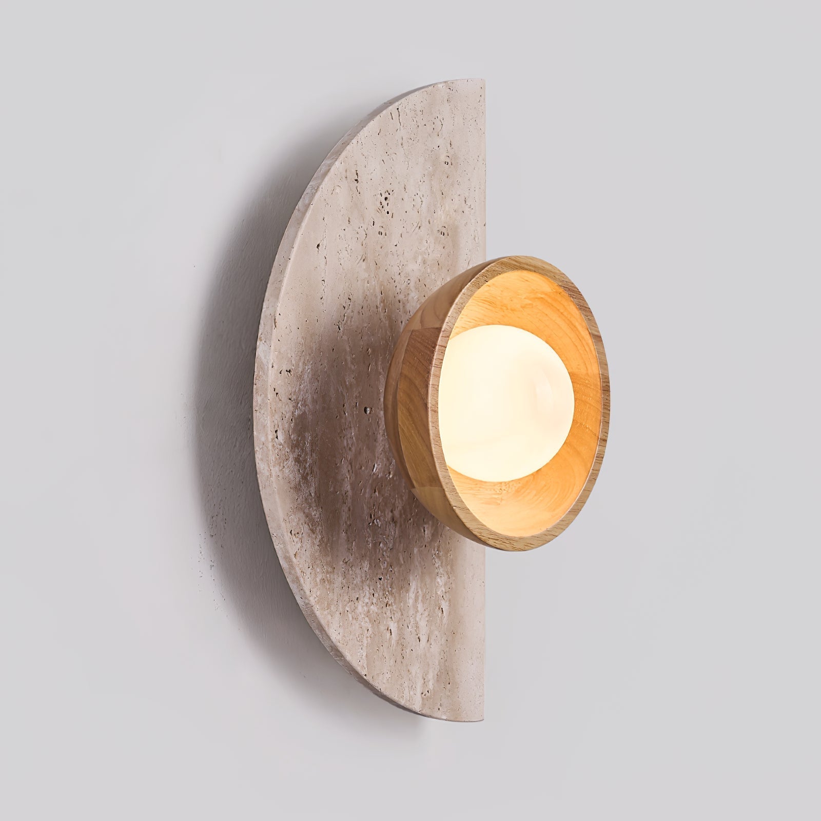 Soleners Travertine Wall Light, Hardwired Wall Sconce, detail 8