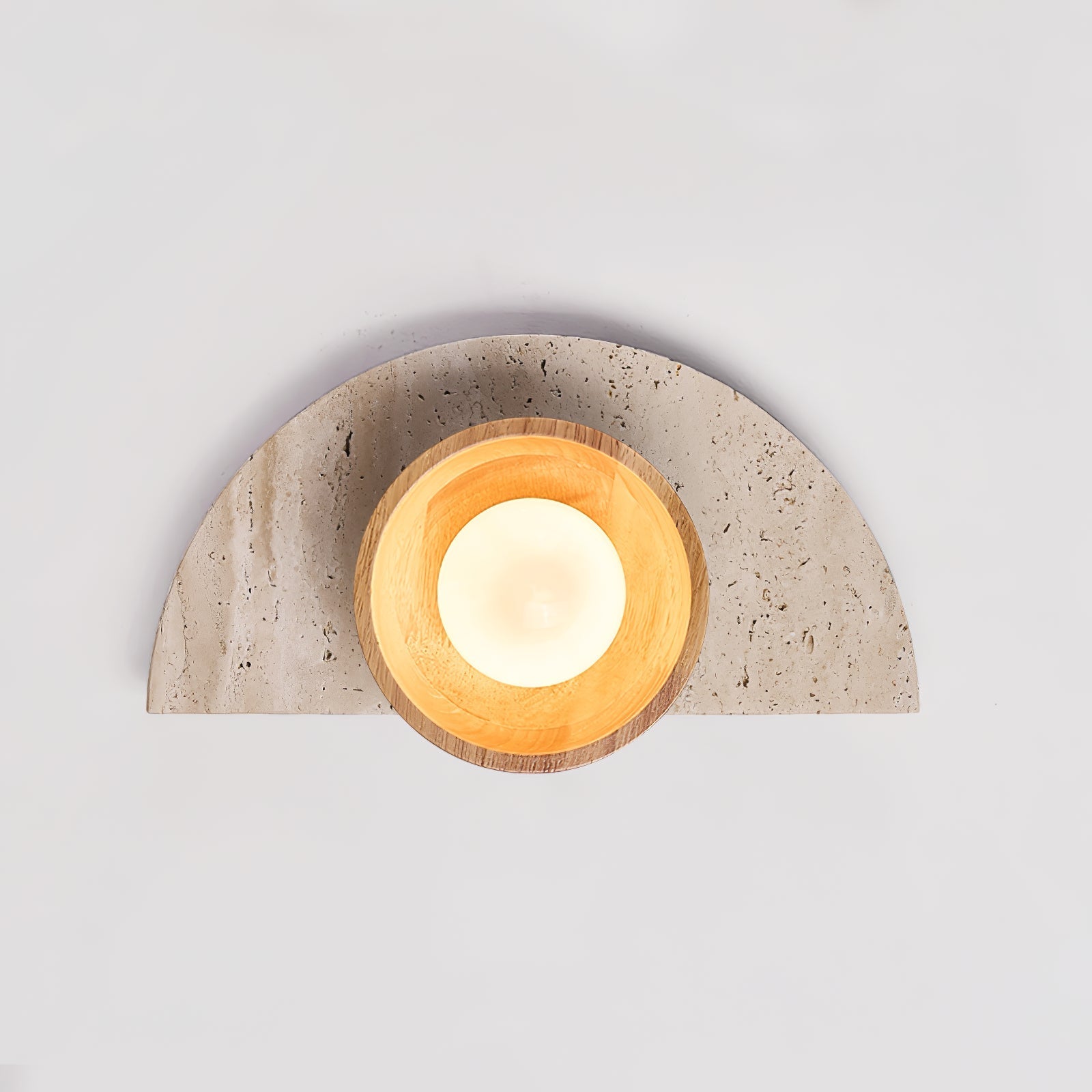 Soleners Travertine Wall Light, Hardwired Wall Sconce, detail 6