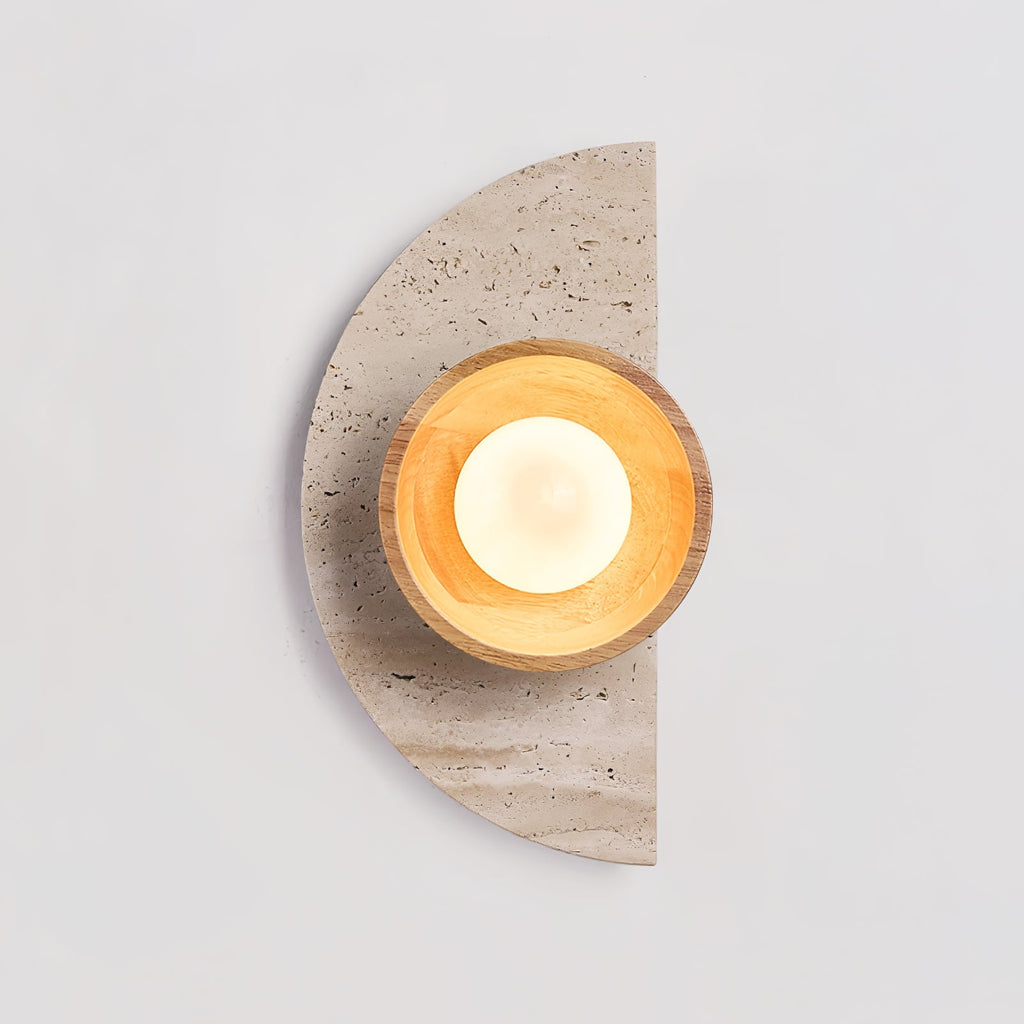 Soleners Travertine Wall Light, Hardwired Wall Sconce, detail 7