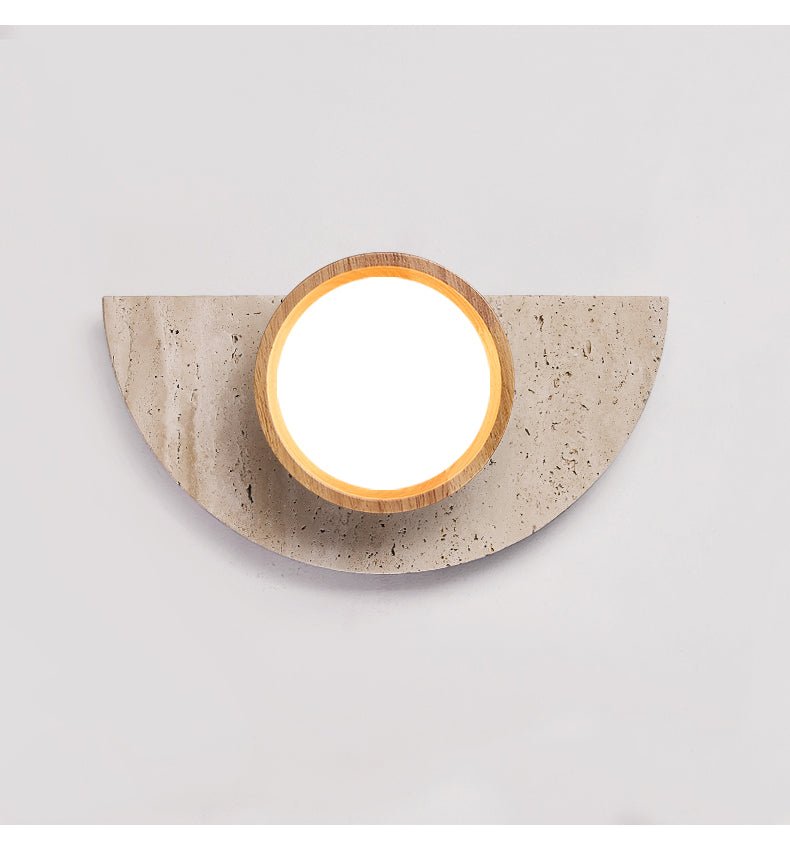 Soleners Travertine Wall Light, Hardwired Wall Sconce, detail 10