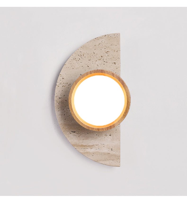 Soleners Travertine Wall Light, Hardwired Wall Sconce, detail 11