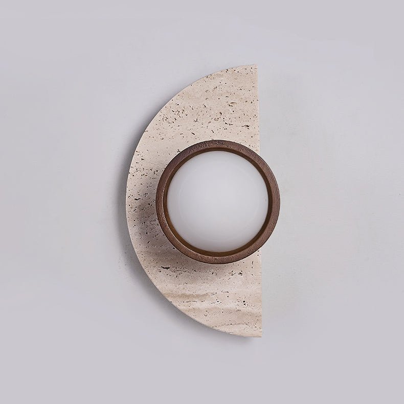 Soleners Travertine Wall Light, Hardwired Wall Sconce, detail 14