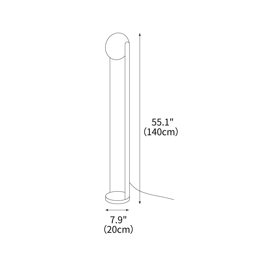 Solis Column Floor Light 7.9", Floor Lamp, detail 3