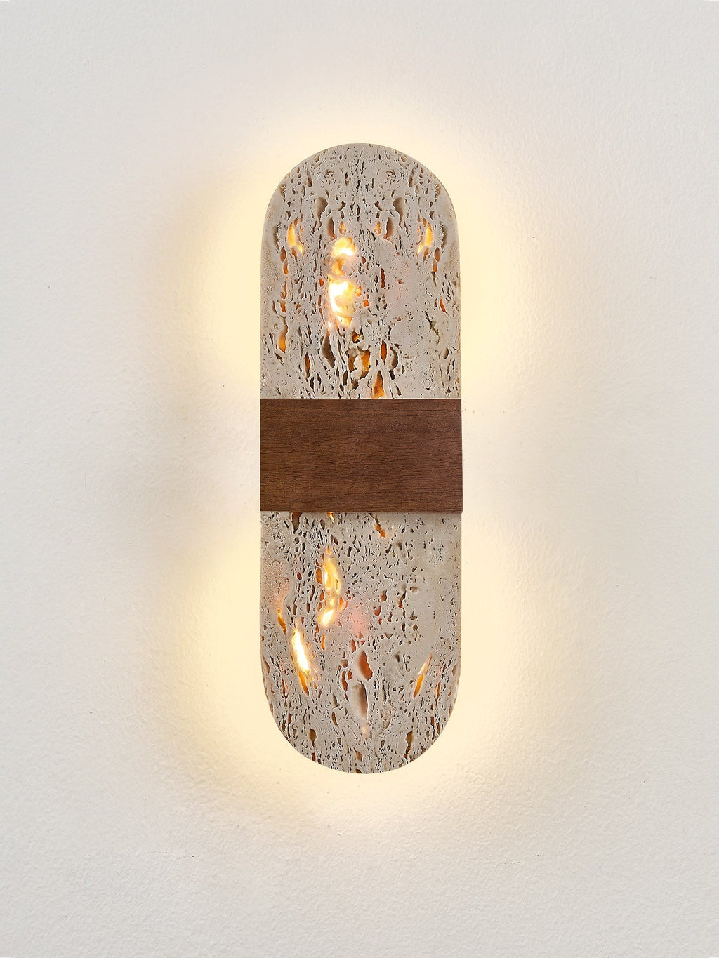 Solis Travertine Wall Light, Hardwired Wall Sconce, detail 13