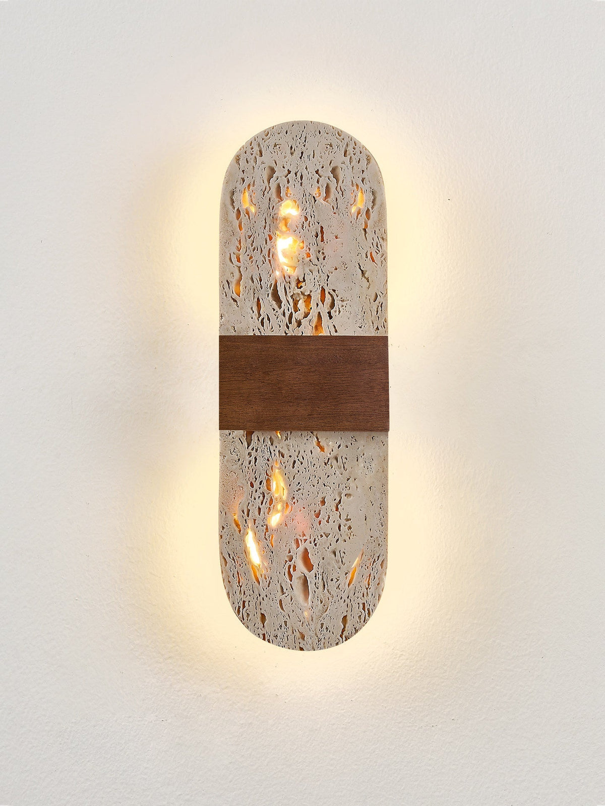Solis Travertine Wall Light, Hardwired Wall Sconce, detail 13