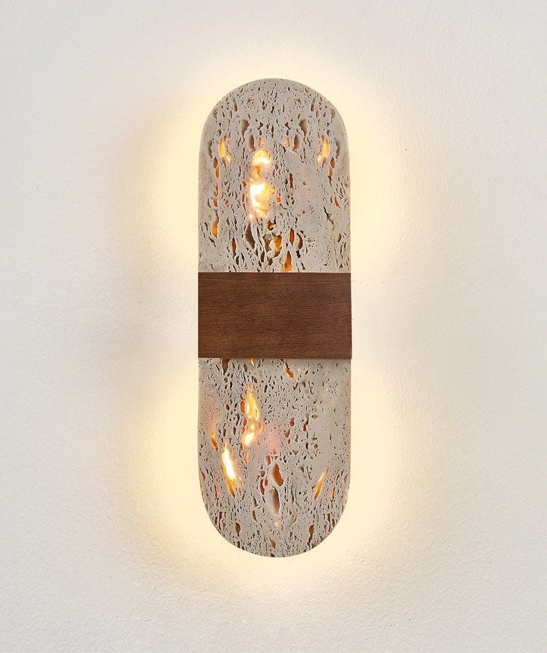 Solis Travertine Wall Light, Hardwired Wall Sconce, detail 5