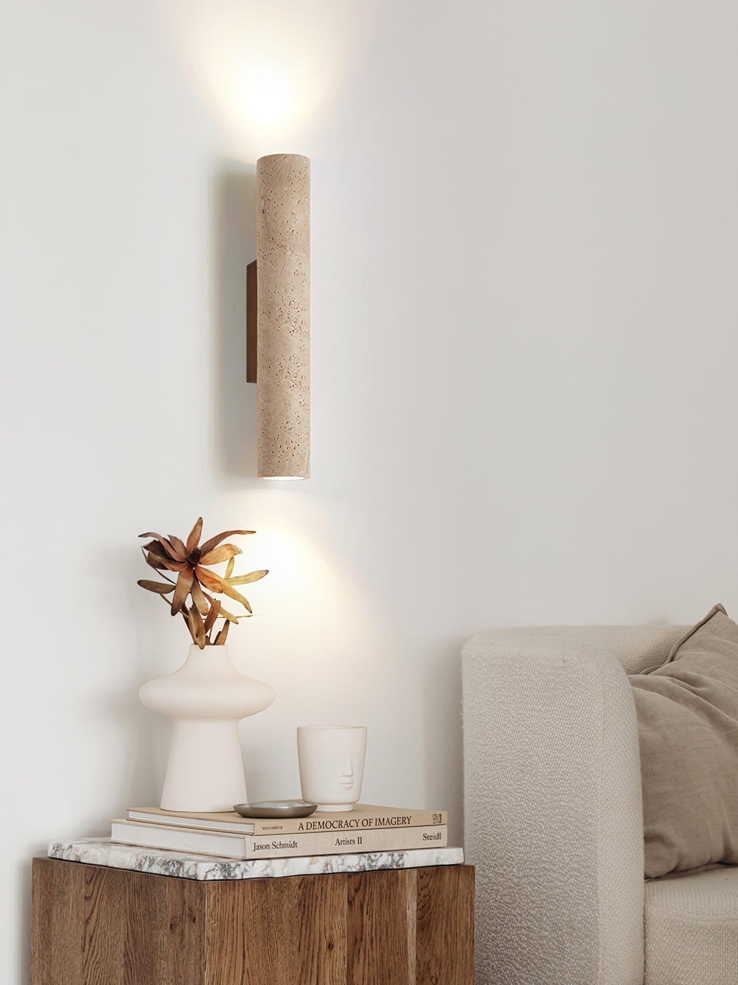 Solis Column Wall Light, Hardwired Wall Sconce, detail 3